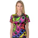 Seamless Texture Pattern Tile V-Neck Sport Mesh Tee View1