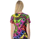 Seamless Texture Pattern Tile V-Neck Sport Mesh Tee View2