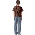 Fractal Render 3d Honeycomb Kids  Cuff Sleeve Scrunch Bottom Tee View2