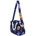Marine-seamless-pattern-thin-line-memphis-style Rope Handles Shoulder Strap Bag View1