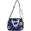 Marine-seamless-pattern-thin-line-memphis-style Rope Handles Shoulder Strap Bag View3