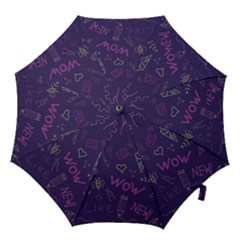 Background Doodle Pattern Beautiful Hook Handle Umbrellas (medium)