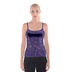 Background Doodle Pattern Beautiful Spaghetti Strap Top
