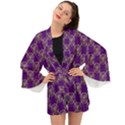 Background Pattern Design Long Sleeve Kimono View1