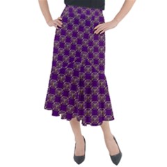 Background Pattern Design Midi Mermaid Skirt