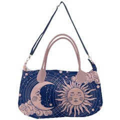 Crescent Moon And Sun Removal Strap Handbag by flowerland