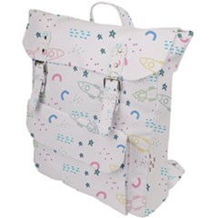 Galaxy Spaceship Patternstar Buckle Up Backpack