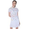 Galaxy Spaceship Patternstar Women s Polo Tee View1