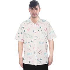 Galaxy Spaceship Patternstar Men s Hawaii Shirt