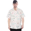 Galaxy Spaceship Patternstar Men s Hawaii Shirt View1