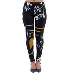 Leaves Coffee Digital Paper Cup Lightweight Velour Leggings