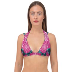 Blockchain Networking Digitization Double Strap Halter Bikini Top