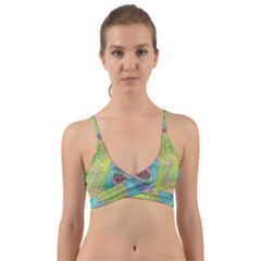 Ellipse Pattern Elliptical Abstract Wrap Around Bikini Top