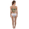 Ellipse Pattern Elliptical Abstract Wrap Around Bikini Top View2