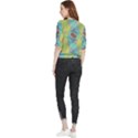Ellipse Pattern Elliptical Abstract Quarter Sleeve Blouse View2