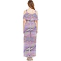 Purple Background Abstract Pattern Draped Sleeveless Chiffon Jumpsuit View2