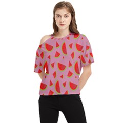 Fruit 1 One Shoulder Cut Out Tee