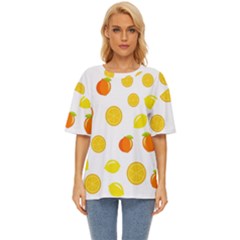Fruits,orange Oversized Basic Tee