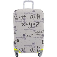 Pattern Wallpaper Math Formula Albert Einstein Luggage Cover (large) by danenraven