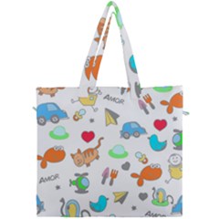 Children Pattern Cute Pattern Canvas Travel Bag