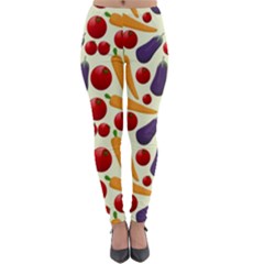 Vegetable Food Illustration Patterntexture Lightweight Velour Leggings