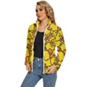Duck Cartoon Background Pattern Women s Puffer Bubble Jacket Coat View2