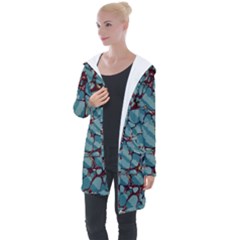 Marble Rock Pattern Texture Antique Longline Hooded Cardigan