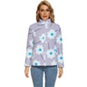 Flower Pattern Background Women s Puffer Bubble Jacket Coat View1