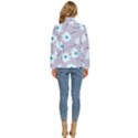 Flower Pattern Background Women s Puffer Bubble Jacket Coat View4
