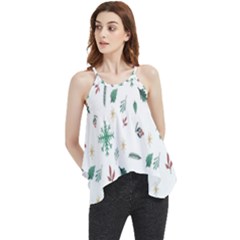 Christmass Theme Flowy Camisole Tank Top