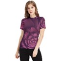 Fractal Blossom Flower Bloom Women s Short Sleeve Rash Guard View1