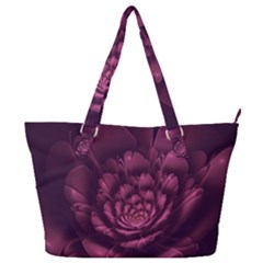 Fractal Blossom Flower Bloom Full Print Shoulder Bag