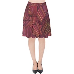 Shapes Shape Spiral Pattern Swirls Swril Velvet High Waist Skirt