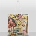 Puzzle Abstract Drawing Mysterious Full Print Rope Handle Tote (Large) View1