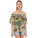 Thoughts Thinkingknowledge Drawing Off Shoulder Short Sleeve Top View1