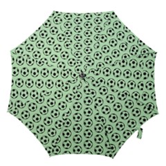 Pattern Ball Soccer Background Hook Handle Umbrellas (large) by Wegoenart