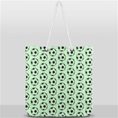 Pattern Ball Soccer Background Full Print Rope Handle Tote (large)