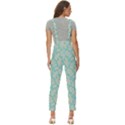 Contrasting Leaves Women s Pinafore Overalls Jumpsuit View4