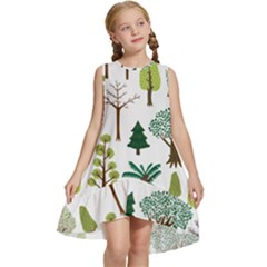 Chrismas Tree Greeen  Kids  Frill Swing Dress