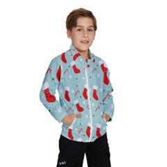 Christmas-pattern -christmas-stockings Kids  Windbreaker