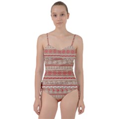 Christmas-pattern-background Sweetheart Tankini Set