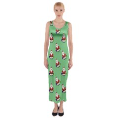 Christmas-santaclaus Fitted Maxi Dress