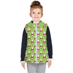 Christmas-santaclaus Kids  Hooded Puffer Vest