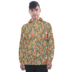 Pattern-santa Men s Front Pocket Pullover Windbreaker