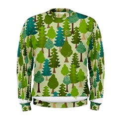 Seamless-forest-pattern-cartoon-tree Men s Sweatshirt