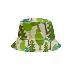 Seamless-forest-pattern-cartoon-tree Bucket Hat (kids)