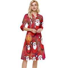 Seamless-santa Claus Classy Knee Length Dress