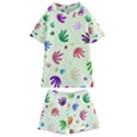 Doodle Squiggles Colorful Pattern Kids  Swim Tee and Shorts Set View1