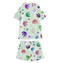 Doodle Squiggles Colorful Pattern Kids  Swim Tee and Shorts Set View2