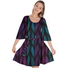 Background Velour Kimono Dress